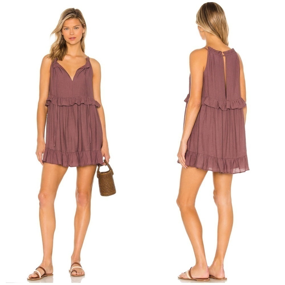 MAJORELLE Fayette Mini Dress in Cocoa Brown S